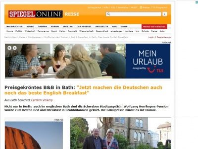 Bild zum Artikel: Preisgekröntes B&B in Bath: 'Jetzt machen die Deutschen auch noch das beste English Breakfast'