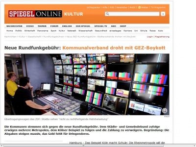Bild zum Artikel: Neue Rundfunkgebühr: Kommunalverband droht mit GEZ-Boykott