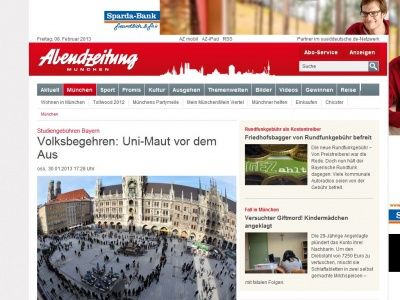 Bild zum Artikel: Studiengebühren Bayern: Volksbegehren: Uni-Maut vor dem Aus
