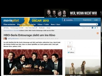 Bild zum Artikel: HBO-Serie Entourage zieht um ins Kino