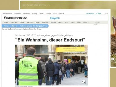 Bild zum Artikel: Volksbegehren gegen Studiengebühren: 'Ein Wahnsinn, dieser Endspurt'