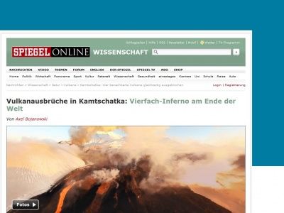 Bild zum Artikel: Vulkanausbrüche in Kamtschatka: Vierfach-Inferno am Ende der Welt