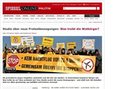 Bild zum Artikel: Studie über neue Protestbewegungen: Was treibt die Wutbürger?