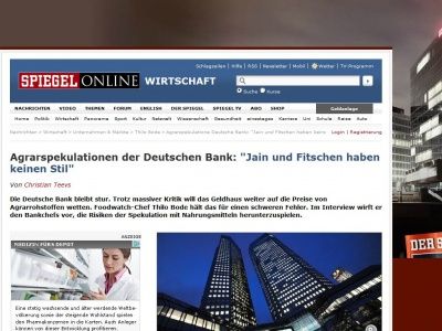 Bild zum Artikel: Agrarspekulationen der Deutschen Bank: 'Jain und Fitschen haben keinen Stil'