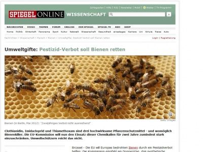 Bild zum Artikel: Umweltgifte: Pestizid-Verbot soll Bienen retten