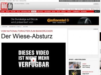 Bild zum Artikel: Vom Nationaltorhüter zum Bankdrücker - Der Wiese-Absturz