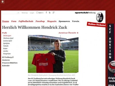 Bild zum Artikel: Herzlich Willkommen Hendrick Zuck