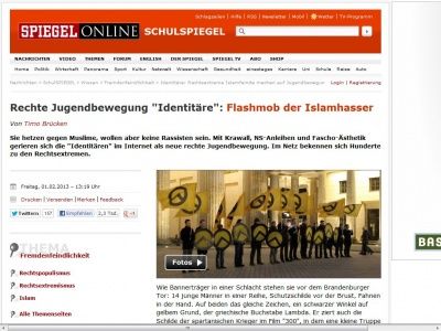 Bild zum Artikel: Rechte Jugendbewegung 'Identitäre': Flashmob der Islamhasser