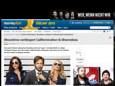 Bild zum Artikel: Showtime verlängert Californication & Shameless