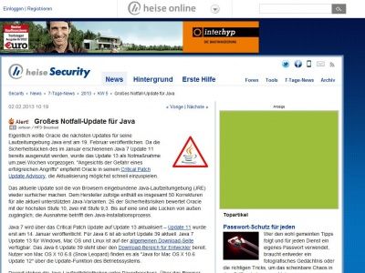 Bild zum Artikel: Großes Notfall-Update für Java