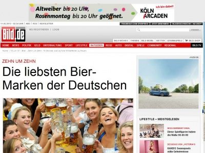Bild zum Artikel: Zehn um Zehn - Die liebsten Bier- Marken der Deutschen