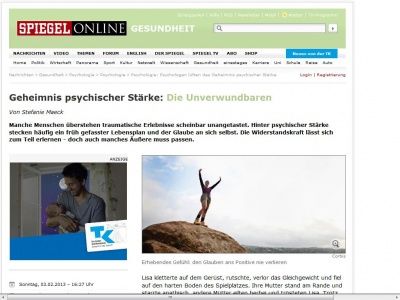 Bild zum Artikel: Geheimnis psychischer Stärke: Die Unverwundbaren