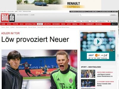 Bild zum Artikel: Adler im Tor - Löw provoziert Neuer