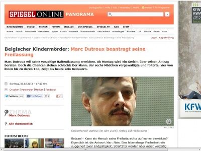 Bild zum Artikel: Belgischer Kindermörder: Marc Dutroux beantragt seine Freilassung