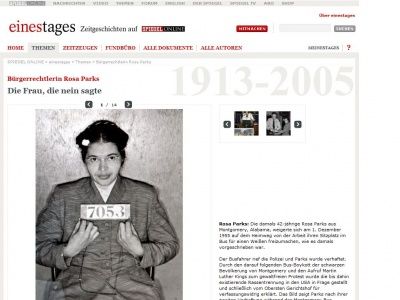 Bild zum Artikel: Bürgerrechtlerin Rosa Parks: Die Frau, die Nein sagte
