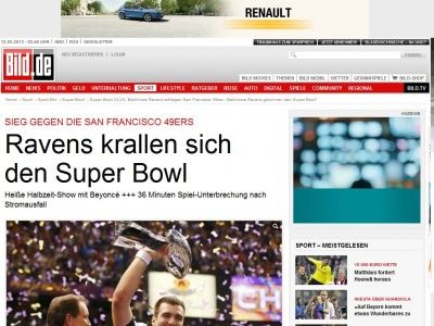 Bild zum Artikel: Super Bowl – jetzt LIVE! - San Francisco 49ers gegen Baltimore Ravens