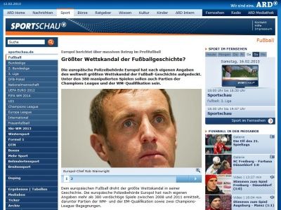 Bild zum Artikel: Europol berichtet über massiven Betrug im Profifußball: Größter Wettskandal der Fußballgeschichte?