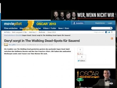 Bild zum Artikel: Daryl sorgt in The Walking Dead-Spots für Sauerei