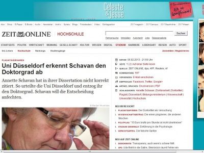 Bild zum Artikel: Plagiatsverfahren: 
			  Uni Düsseldorf erkennt Schavan den Doktorgrad ab