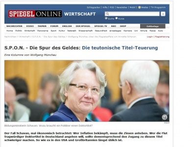 Bild zum Artikel: Schavans Plagiatsaffäre: Die teutonische Titel-Teuerung