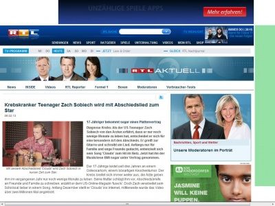 Bild zum Artikel: Hier: Das Lied in voller Länge Krebskranker Teenager wird zum Star