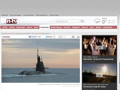Bild zum Artikel: Kriegsspiele im Nordatlantik: U-Boot soll US-Träger angreifen