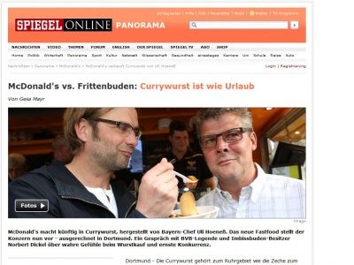 Bild zum Artikel: McDonald's vs. Frittenbuden: Currywurst ist wie Urlaub