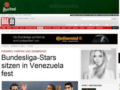 Bild zum Artikel: Pizza, Farfan & Zambrano - Bundesliga-Stars sitzen in Venezuela fest