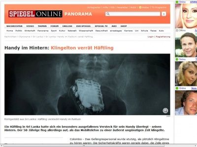 Bild zum Artikel: Handy im Hintern: Klingelton verrät Häftling