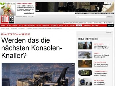 Bild zum Artikel: Playstation 4-Spiele - Werden das die nächsten Konsolen-Knaller?