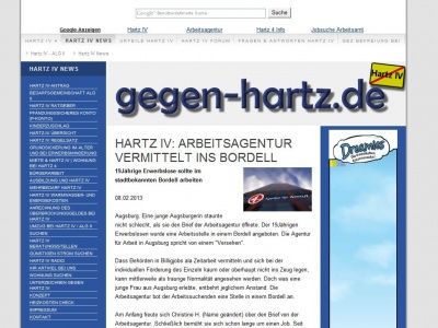 Bild zum Artikel: Hartz IV: Arbeitsagentur vermittelt ins Bordell