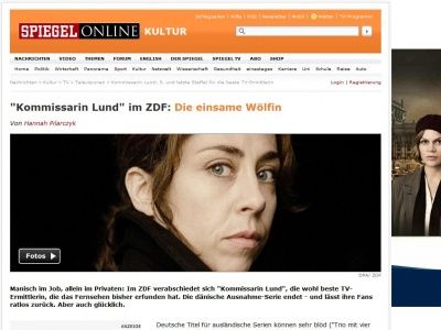 Bild zum Artikel: 'Kommissarin Lund' im ZDF: Die einsame Wölfin