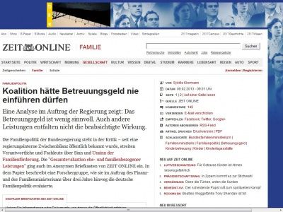 Bild zum Artikel: Familienpolitik: 
			  Koalition hätte Betreuungsgeld nie einführen dürfen