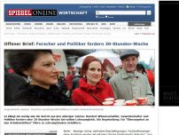 Bild zum Artikel: Offener Brief: Forscher und Politiker fordern 30-Stunden-Woche