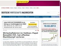 Bild zum Artikel: Wirtschaftskrimi im Vatikan: Papst Benedikt XVI. hat offenbar Machtkampf verloren