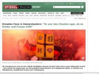 Bild zum Artikel: Dresden-Fans in Kaiserslautern: 'Es war den Chaoten egal, ob es Kinder und Frauen trifft'