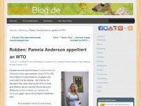 Bild zum Artikel: Robben: Pamela Anderson appelliert an WTO