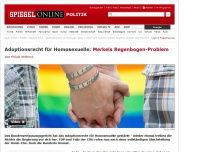 Bild zum Artikel: Adoptionsrecht für Homosexuelle: Merkels Regenbogen-Problem