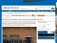 Bild zum Artikel: Steuerkonzept: Ökonomen fordern mehr deutsches Geld für die EU