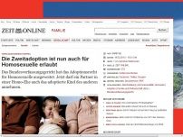 Bild zum Artikel: Homosexualität: 
			  Die Zweitadoption ist nun auch für Homosexuelle erlaubt