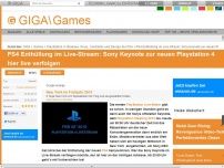 Bild zum Artikel: PS4 Enthüllung im Live-Stream: Sony Keynote zur neuen Playstation 4 hier live verfolgen