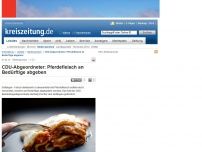 Bild zum Artikel: CDU-Abgeordneter: Pferdefleisch an Bedürftige abgeben