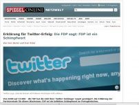 Bild zum Artikel: Erklärung für Twitter-Erfolg: Die FDP sagt: FDP ist ein Schimpfwort