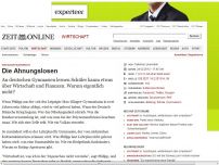 Bild zum Artikel: Wirtschaftsunterricht: 
			  Die Ahnungslosen