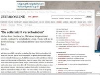 Bild zum Artikel: Alzheimer: 
			  'Du sollst nicht verschwinden'