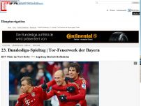 Bild zum Artikel: 23. Bundesliga-Spieltag - Tor-Feuerwerk der Bayern
