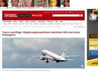 Bild zum Artikel: Teure Leerflüge: Regierungsmaschinen starteten 465-mal ohne Passagiere