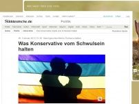 Bild zum Artikel: Gleichgeschlechtliche Partnerschaften: Was Konservative vom Schwulsein halten