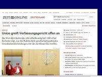 Bild zum Artikel: Homo-Ehe: 
			  Union greift Verfassungsgericht offen an