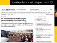 Bild zum Artikel: Berliner Mauer: 
			  Tausende demonstrieren gegen Teilabriss der East Side Gallery